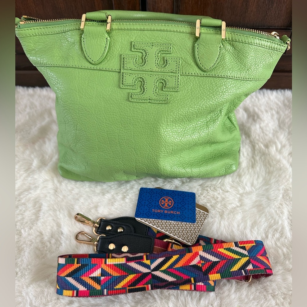 Tory Burch Slouchy Mulberry Bag in Bring light Green